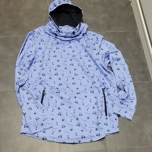 Men's Light Blue Performance Hoodie Jacket